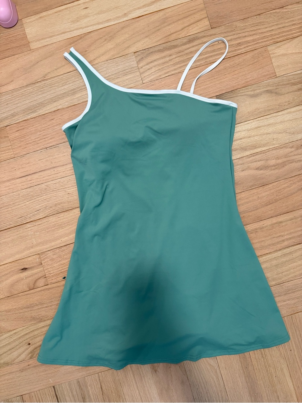 Women’s One-Shoulder plus spaghetti strap Seafoam Green Active Dress
